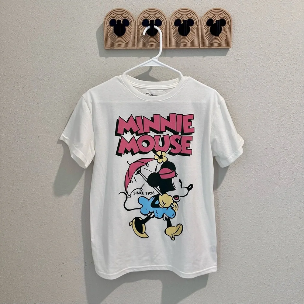 Disney Minnie Mouse White and Pink Tee - Picture 1 of 3